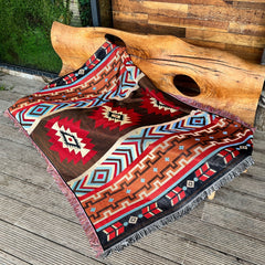 Retro Camping Blanket Outdoor Picnic Tear-Resistant Sofa Blanket