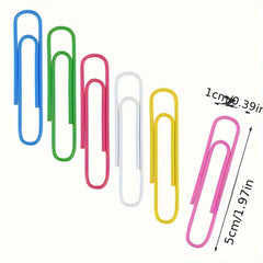 300pcs Colorful Paper Clips Metal Pins Classified Paper Clips