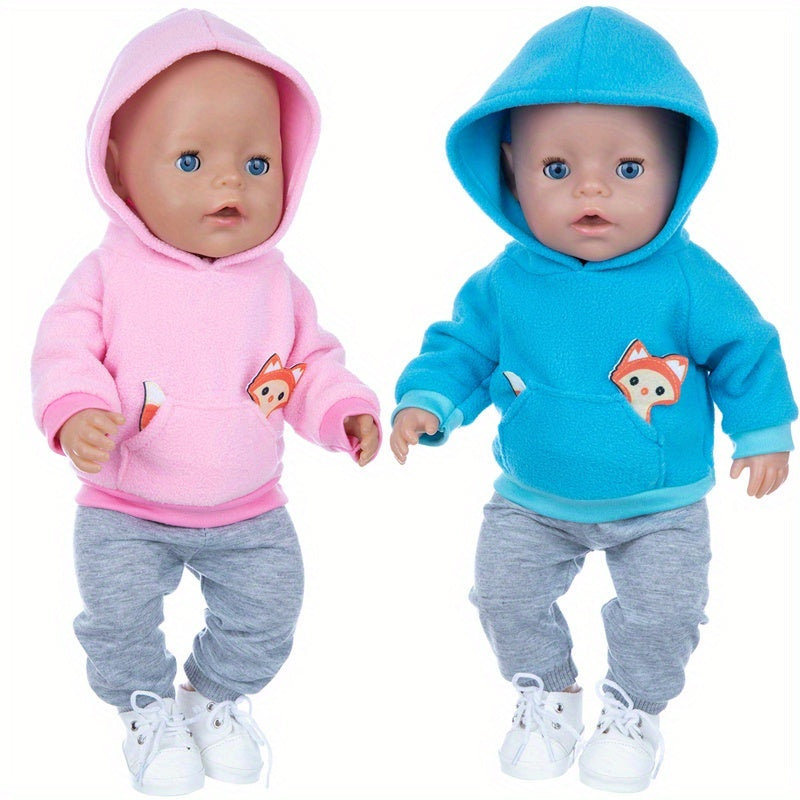 Pink Little Fox Doll Clothes for Realistic Reborn Baby Outfit Set