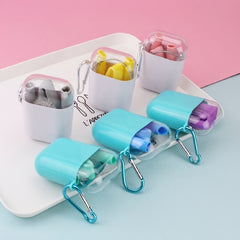 4pcs Silicone Straws Set w/ Brush, Box, Hook & Collapsible Straw