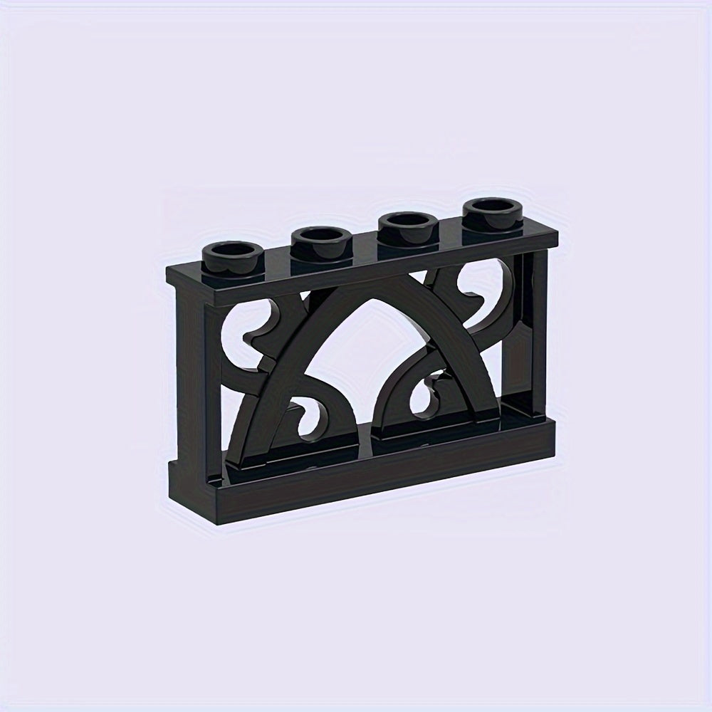 4pcs ABS Plastic Carved Ranch Fences Set for Farm & Garden Scenes