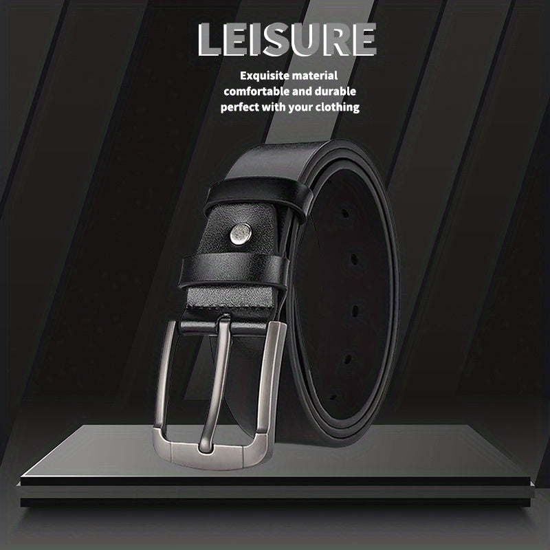 Men's PU Leather Business Belt for Formal Dress Pants