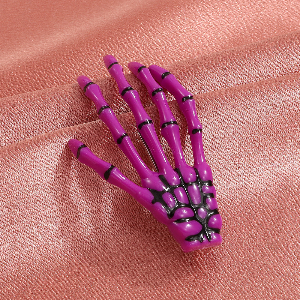 Gothic Skull Hand Bone Hair Clip Blood Skull Hair Clip 1pc