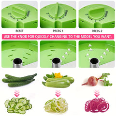 1pc Reusable Vegetable Spiralizer - Shred, Grate, Slice Veggies and Fruits