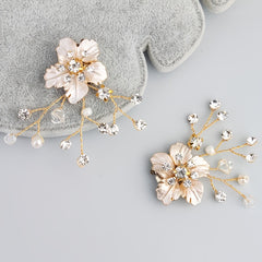 Crystal Beads Flower Shoe Clips Rhinestone Shoe Buckles Accessories