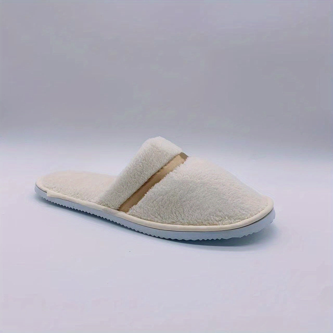 Men's Plush Disposable Spa Slippers Eco friendly Non Slip Home House Shoes