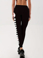 Baseball Printed Yoga Leggings High Stretch Slim Fitted Sports Pants