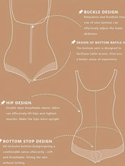 Lace Trim Shaping Romper Tummy Control Butt Lifting Zip Up Body Shaper