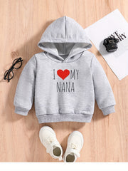 Baby Boys Heart Graphic Sweatshirt Hoodie Pullover