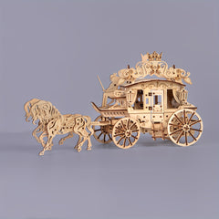 3D Wooden Puzzle Kit Enchanted Carriage Journey 214pcs