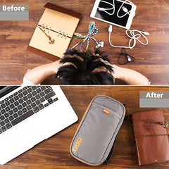 Portable Electronic Accessories Travel Case Zipper Organizer Bag