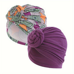 2pcs Set Ladies Turban Bonnet Leopard Inner Hijab Caps Casual Hijab Hat