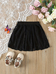 Girls Solid Lace Ballet Skirt for Dance Practice Performance Sports
