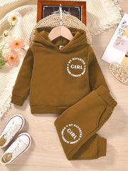 Girls Combat Boots Sweatsuit Hoodie & Sweatpants Set