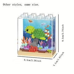 Ocean Animal Building Blocks Toy Set with Dust Cover