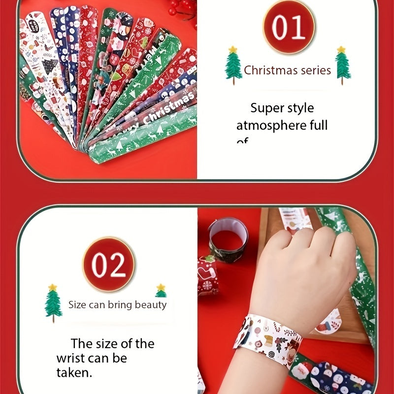 Christmas Bracelet Snowman Elk Clap Rings Santa Claus Gift Boys Girls