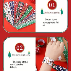 Christmas Bracelet Snowman Elk Clap Rings Santa Claus Gift Boys Girls