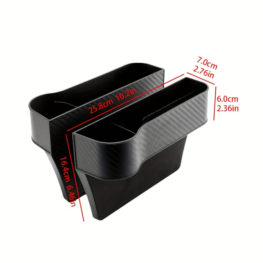 2pcs Car Seat Organizer Seat Storage Box Phone Holder Seat Gaps Storage Box