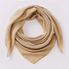 Chiffon Square Scarf Solid Hijab Bandana Shawl Windproof Head Wraps
