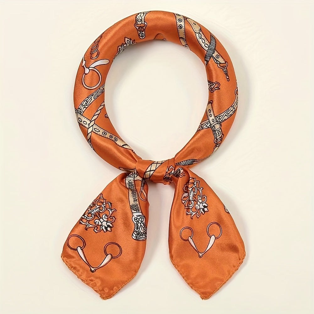 Graphic Bandana Silk Scarf Casual Shawl Wrap Head Wrap Bag Handle Charm