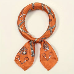 Graphic Bandana Silk Scarf Casual Shawl Wrap Head Wrap Bag Handle Charm
