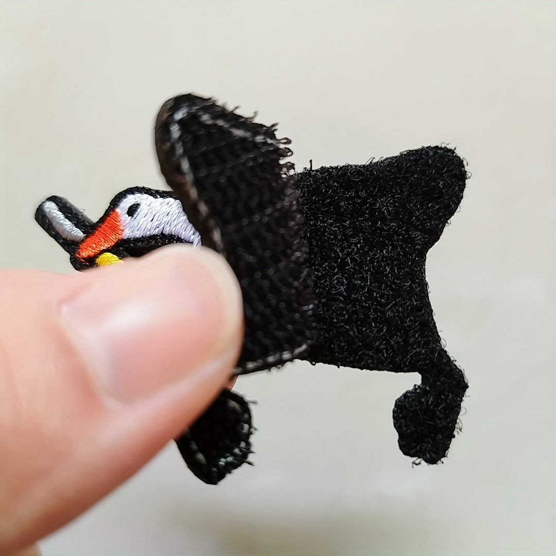 Funny Goose With Patch Embroidery Hook And Loop Patches For Clothing