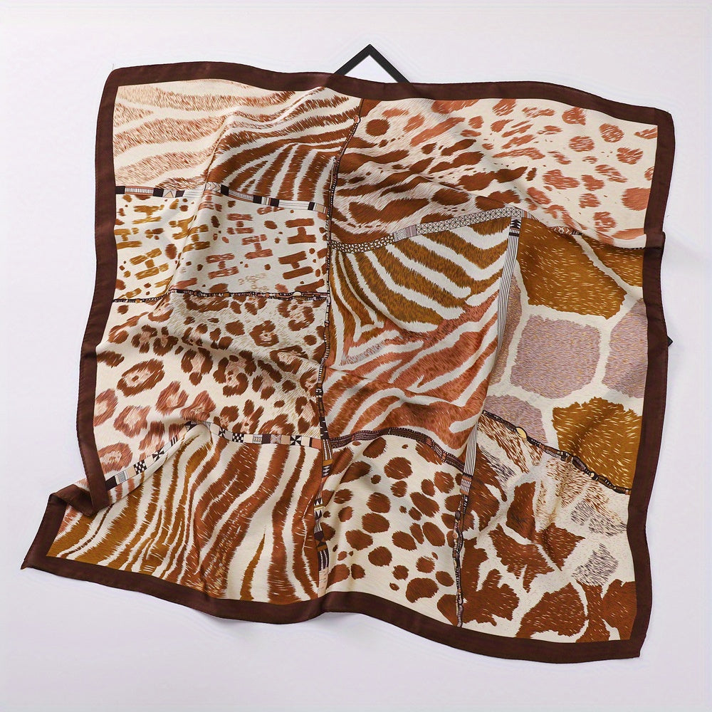 Vintage Satin Bandana Silk Square Scarf Casual Necke...