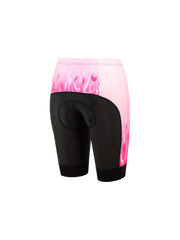 Letter Print High Waist Cycling Shorts Breathable Sports Mid Length