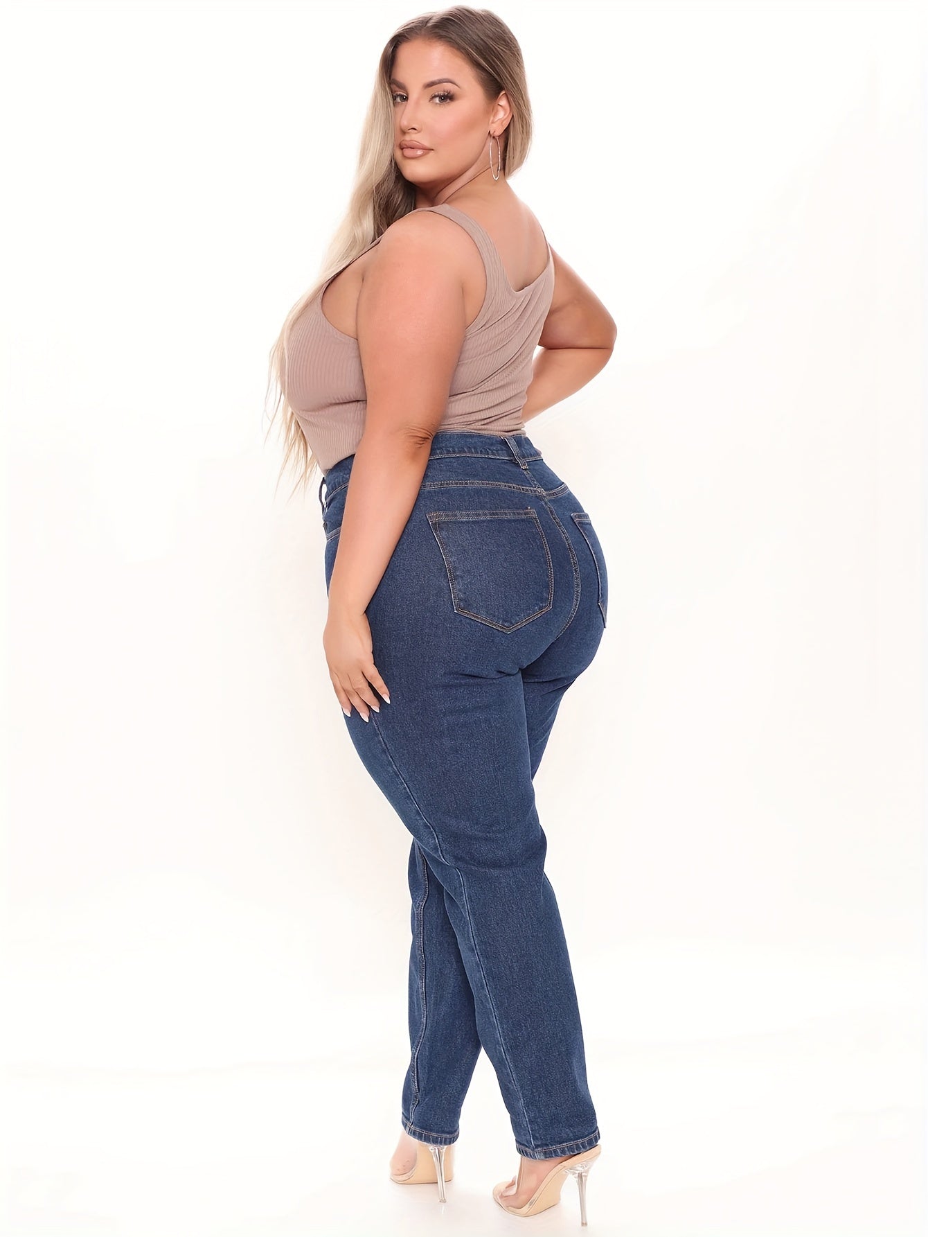 High Rise Straight Leg Jeans