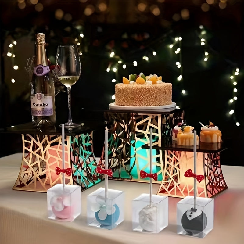 Clear Single Cake Pop Box With Hole 4X4X5.08cm Treat Boxes Small Gift Boxes
