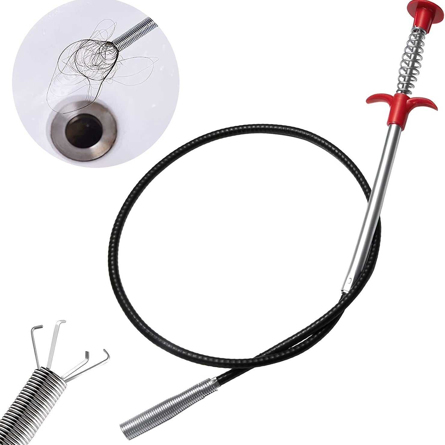 Toilet Dredging Tool 4 Claws Sewer Pipe Dredger Clogged Clamps