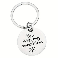 Romantic 'YOU ARE MY SUNSHINE' Stainless Steel Couple Keychain