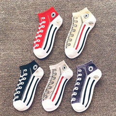 Men's Ankle Socks 5 Pairs Thin Sweat Absorbing Deodorant Sports Socks