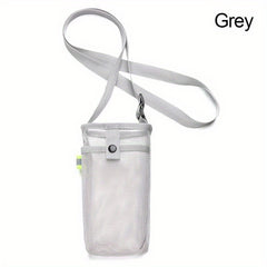 Sport Water Bottle Mesh Cup Sleeve with Strap