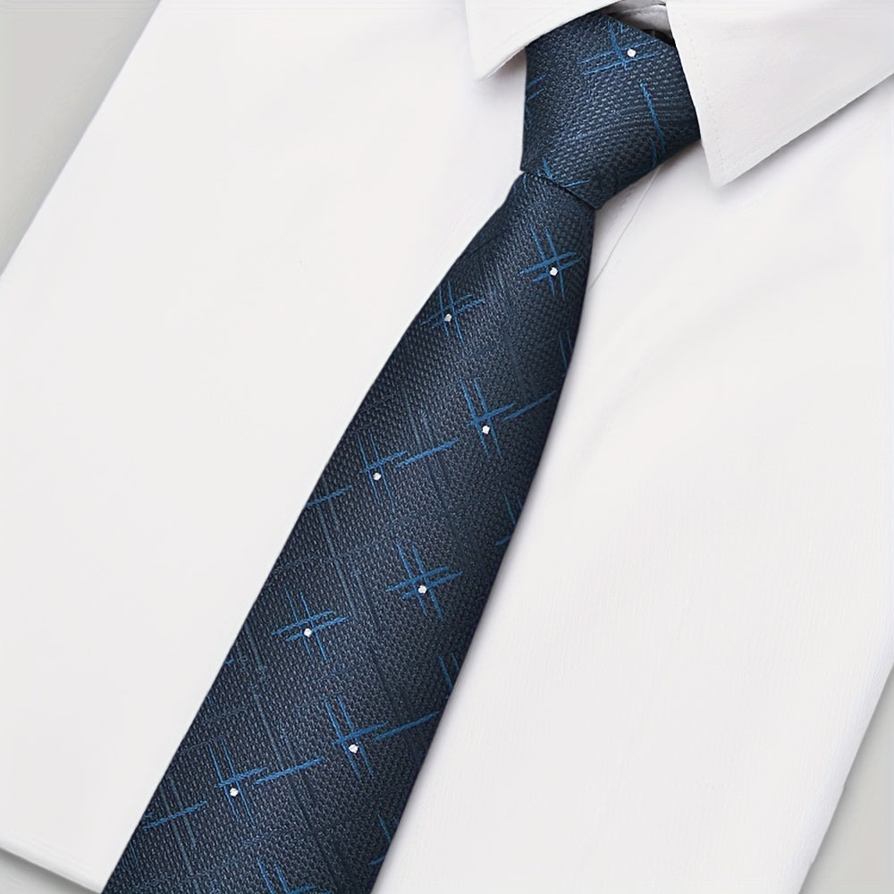 High Business Style Neck Tie Floral Men's Jacquard Wave Tie