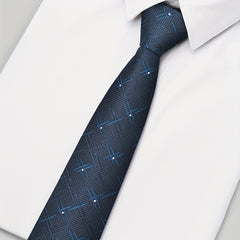 High Business Style Neck Tie Floral Men's Jacquard Wave Tie
