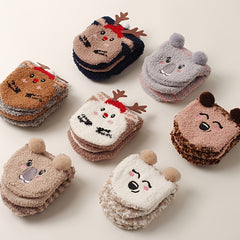 Women's Fuzzy Christmas Slipper Socks