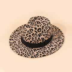 Leopard Print Fedora Hat Cap Hats For Women Men Outdoor Hat