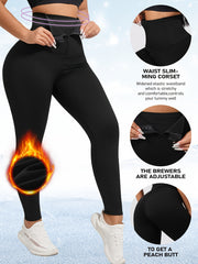 Tummy Control Fleece Yoga Pants High Stretch Leggings