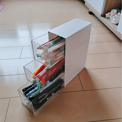 Plastic Storage Box Organizer with 3 Drawers for Coffee Tea Sug
