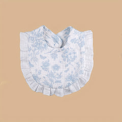 Baby Printed Towel Baby Gauze Flower Wavy Edge Muslin Bib