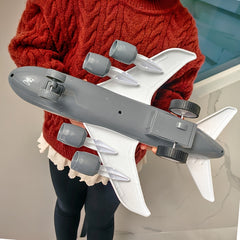 Large Air Rescue Toy Airplane with Red Accents - Perfect Gift for Boys & Girls