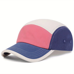 Unisex Multicolor Sunshade Baseball Cap with Letter Embroidery
