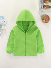Girls' Thick Fleece Warm Hooded Jacket Zipper Up Casual Hoodie Coat