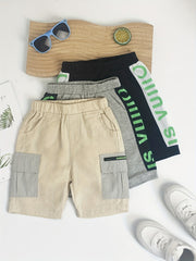 3pcs Boys Letter Print Comfortable Shorts for Summer Outdoor