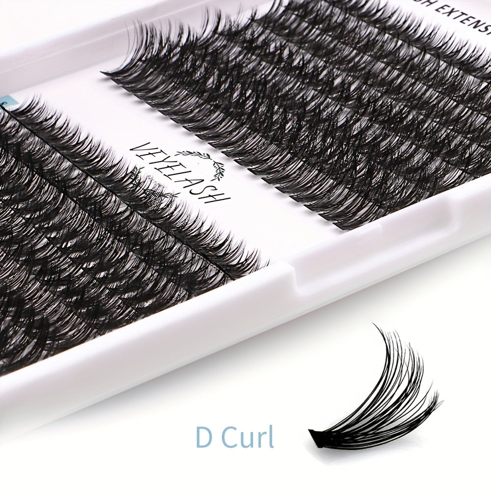 280pcs Wispy Cluster Lashes 8-16mm Mix Length Reusable False Eyelashes