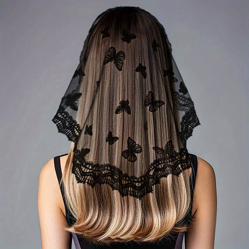 Single Layer Spanish Veil Scarf for Wedding Engagement Mother Father Graduation