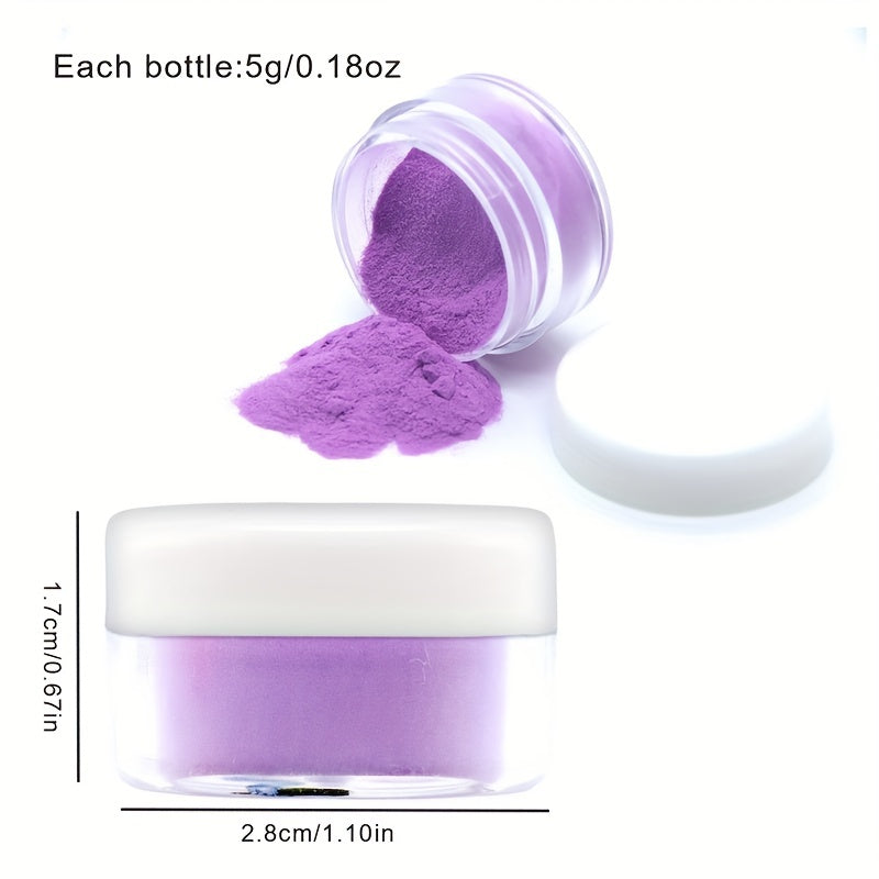 3-Color Set Glow-In-The-Dark Glitter Epoxy Resin Pigment 5g