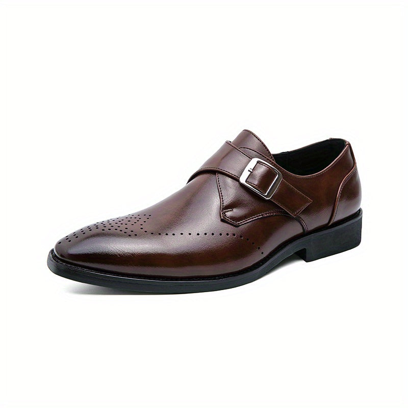 Men's Single Monk Strap Loafers Casual Slip-On Shoes Spring Summer