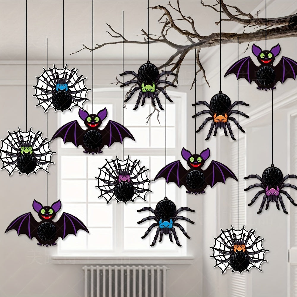 Halloween Decorations Bats Spider Web Spider